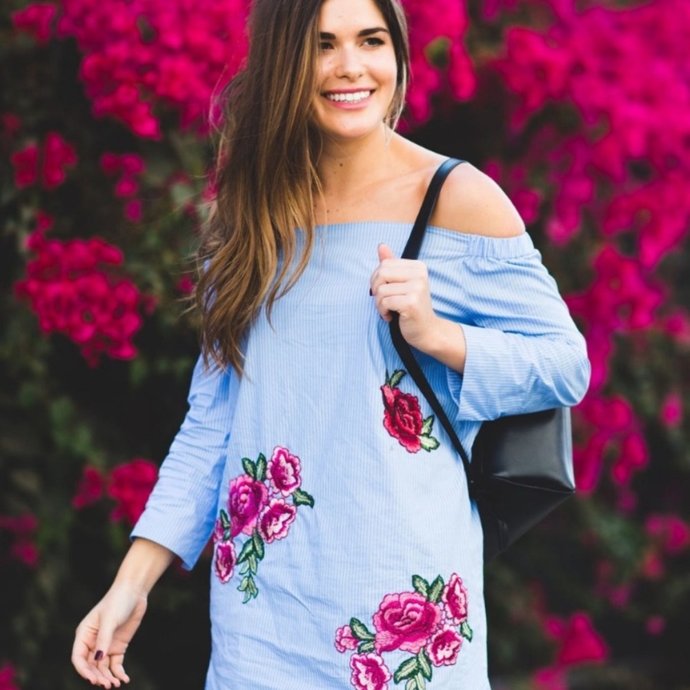 Zara off the shoulder tunic dress